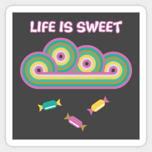 Life is Sweet retro design Sticker